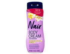 Nair Body Cream Hair Remover with Nourishing Oat Milk and Vanilla, Body Hair Removal Cream for Women, 7.9 oz