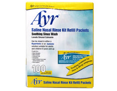 Ayr Saline Nasal Rinse Kit Refill Packets, 100 Count