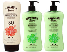 Hawaiian Tropic Lime Coolada After Sun Lotion, 16oz | After Sun Care & Sheer Touch Ultra Radiance Lotion Sunscreen SPF 30, 8oz Sunscreen SPF 30, Sunblock