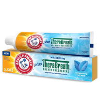 ARM & HAMMER Whitening Toothpaste Plus Therabreath Breath Fresheners, Invigorating Icy Mint Flavor, 5.5 oz