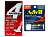 4 Way Nasal Decongestant Spray, Phenylephrine Hydrochloride 1%, 1 Fl Oz + Advil Pocket Pack Ibuprofen 200 mg 10 Ct