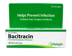 Bacitracin Ointment  First Aid Antibiotic, Prevent Infection Minor Cut, 0.5oz (14g)