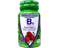 Vitafusion B12 1000 mcg Gummy Vitamins, Delicious Raspberry Flavor, 60ct (30 Day Supply)