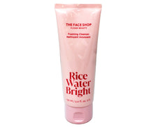 The Face Shop Rice Water Bright Foaming Facial Cleanser with Ceramide, Gentle Face Wash for Hydrating & Moisturizing, Vegan Face Cleanser, Makeup Remover, 5 fl oz Korean Skin Care for All Skin Types