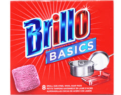 Brillo Basics Steel Wool Scrub Pads, 8-ct. Box