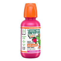 TheraBreath Kids Mouthwash with Fluoride, Organic Strawberry Splash, Anticavity, 10 fl oz