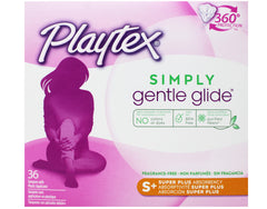 Playtex Simply Gentle Glide Unscented Tampons, Super Plus Absorbency, 36 Count