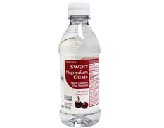 Swan Cherry Magnesium Citrate Oral Solution Low Sodium 10 Oz.,(296ML), Natural Cherry Flavor, Gentle and Effective Laxative for Regularity