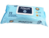 Attends Scented Washcloths for Adult Incontinence Care, Hypoallergenic, Latex and Alcohol Free, 7.8" x 11.8" Wipes, 72 Count