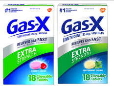 These chewable tablets come in two great flavors, both equally effective in tackling those uncomfortable feelings of gas and bloating. Gas-X is the #1 doctor-recommended solution for fast gas relief among OTC brands.