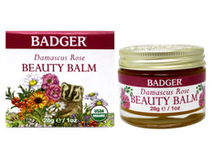 Badger Rose Beauty Balm w/ Organic Rose Oil 1 oz Glass Jar