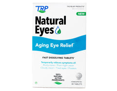 Natural Eyes Aging Eye Relief Fast Dissolving Tablets for Eye Health, Poor Night Vision, Tired Eyes, Dryness and Redness. 48 Count