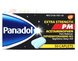 Panadol Nighttime Pain Reliever & Sleep Aid 50 ct + Extra Strength Pain Reliever & Fever Reducer 50 Ct (1 Each)