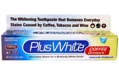 Plus White Coffee Drinker's Teeth Whitening Toothpaste - Removes Tooth Stains for Sensitive Teeth with Fluoride Cavity Protection & Tartar Control - Cool Mint Flavor (3.5 oz)