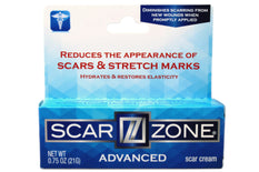 Scar Zone Advanced Scar Cream - Intensive Scar Removal for New & Old Scars, Fades Stretch Marks, Burns, & Surgical Scars 0.75 oz