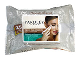 Yardley Hyaluronic Acid Essence Facial Wipes, Deep Cleansing 25 Count