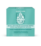 Biotrue Micellar Eyelid Cleansing Wipes, Eyelid Care for Irritated and Dry Eyes from Bausch + Lomb, Fragrance Free, Soothing, Naturally Inspired, Pack of 30