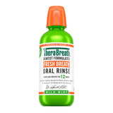 TheraBreath Fresh Breath Mouthwash, Mild Mint, Alcohol-Free, 16 fl oz + Travel Size, 3 fl oz