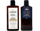 Cremo Men's Italian Bergamot & Palo Santo Body Washes Bundle, Notes of Italian Bergamot, Neroli Blossom, Fresh Vetiver, Bright Cardamom, Dry Papyrus and Aromatic Palo Santo, 2 x 16 Fl Oz