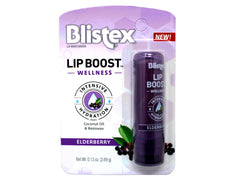 Blistex Lip Boost Wellness, Intensive Hydration from Coconut Oil & Beeswax, Elderberry Moisturizer 0.13 oz