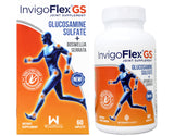 InvigoFlex® GS - Glucosamine Sulfate (Shellfish Free, Sodium Free & Vegetarian Safe) Non GMO, Gluten Free - with Boswellia Serrata - Knees, Hands, Back, and Hip Premium Joint Supplement, 60 Caplets