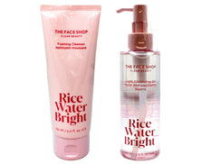 The Face Shop Rice Water Bright Light Facial Cleansing Oil, Daily Makeup Remover, Oil Cleanser, Vegan, Korean Skin Care with Jojoba Oil, Face Wash for Sensitive, Normal & Oily Skin, Face Pore Cleanser