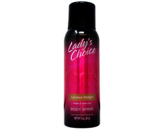 Lady's Choice Coconut Delight Body Spray, Coconut & Vanilla Scent, 3 oz (85g)