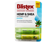 Blistex Hemp & Shea Hydration with Shea Butter & Hemp Seed Oil, 0.15 oz, 2 Count - 1 Pack