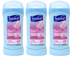 Suave 24 Hour Protection Powder Invisible Solid Anti-Perspirant Deodorant 2.6 Oz  (Pack of 3)