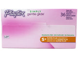 Playtex Simply Gentle Glide Unscented Tampons, Super Plus Absorbency, 36 Count