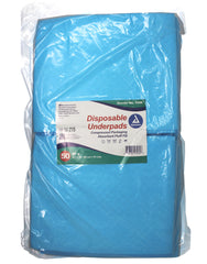 Dynarex Disposable Underpads 23 x 36, 60g (1346),  Medical-Grade Incontinence Bed Pad to Protect Sheet, Mattresses, and Furniture, 50 Count