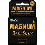 Trojan Magum Bareskin Large Size Condoms - 3 Count