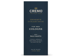 Cremo Reserve Collection For Men Cologne Palo Santo, 3.4 Fl. Oz.