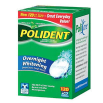 Polident Overnight Whitening Antibacterial Denture Cleanser 120 count