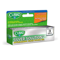 Curad Silver Solution Antimicrobial Wound Gel No Sting 0.5 Ounce Each