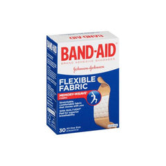 BAND-AID Bandages Flexible Fabric All One Size 30 Each