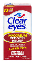 Clear Eyes Maximum Strength Redness Relief Eye Drops 0.5 Ounce Each