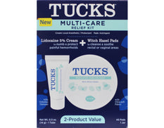 Tucks Multi-Care Hemorrhoid Relief Kit, 40 Pads and 1 Lidocaine Cream Each