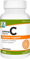 Quality Choice 1000mg Vitamin C Immune Support Tablets, 100 Count - Pack of 1