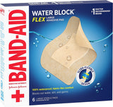 Band-Aid Water Block Flex Large Sterlie  Adhesive Pads, 6 Count