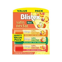 Blistex Satin Nectar Lip Moisturizer Variety Value Pack 0.15 Ounce Each