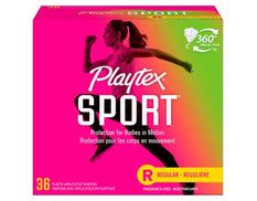 Playtex Sport Regular Absorbency Tampons, Unscented, 36 ct.