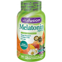 Vitafusion Melatonin Sugar Free Gummy Supplements, 140 White Tea & Peach Gummies per Pack