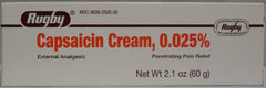 Rugby Capsaicin Cream Pain Relief 0.025% 2.1  Ounce