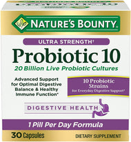 Nature's Bounty Ultra Strength Probiotic 10 Capsules, 30 Count